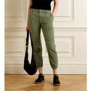 Nili Lotan Cropped Military Pant Jogger in Army Green Size 0 EUC